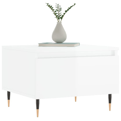 vidaXL Coffee Tables 2 pcs High Gloss White 50x46x35 cm Engineered Wood 3