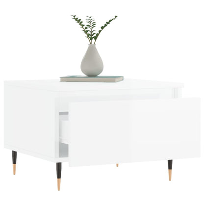 vidaXL Coffee Tables 2 pcs High Gloss White 50x46x35 cm Engineered Wood 4