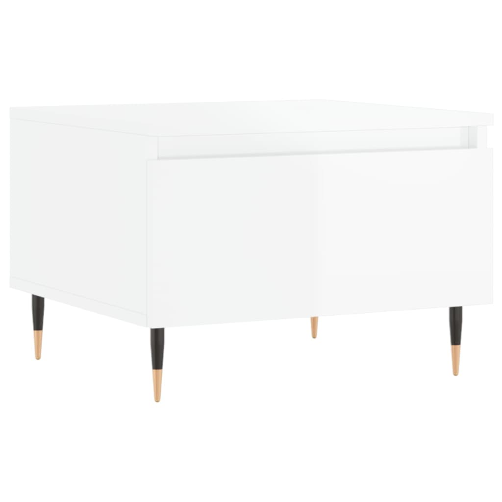 vidaXL Coffee Tables 2 pcs High Gloss White 50x46x35 cm Engineered Wood 5