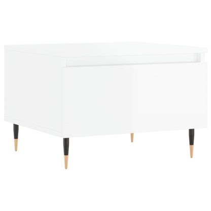 vidaXL Coffee Tables 2 pcs High Gloss White 50x46x35 cm Engineered Wood 5