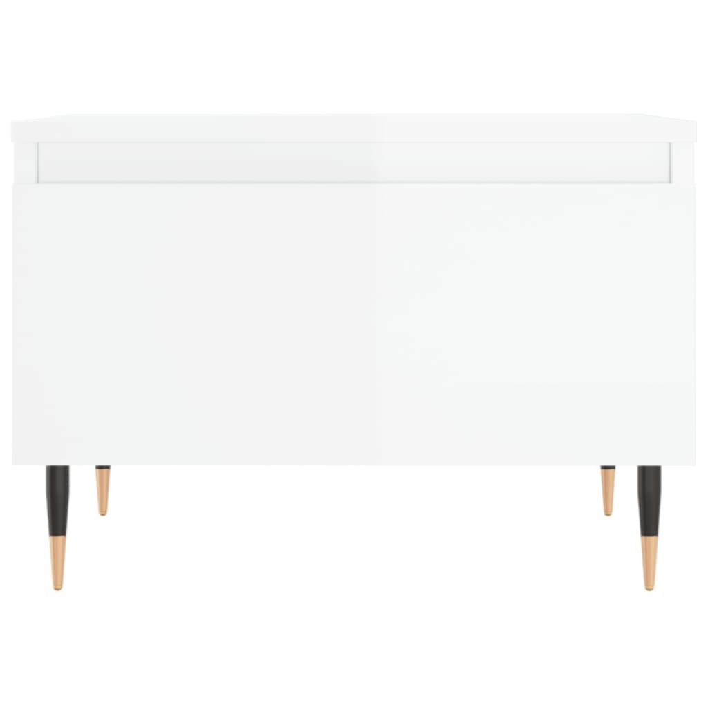 vidaXL Coffee Tables 2 pcs High Gloss White 50x46x35 cm Engineered Wood 6