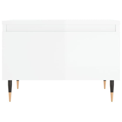 vidaXL Coffee Tables 2 pcs High Gloss White 50x46x35 cm Engineered Wood 6