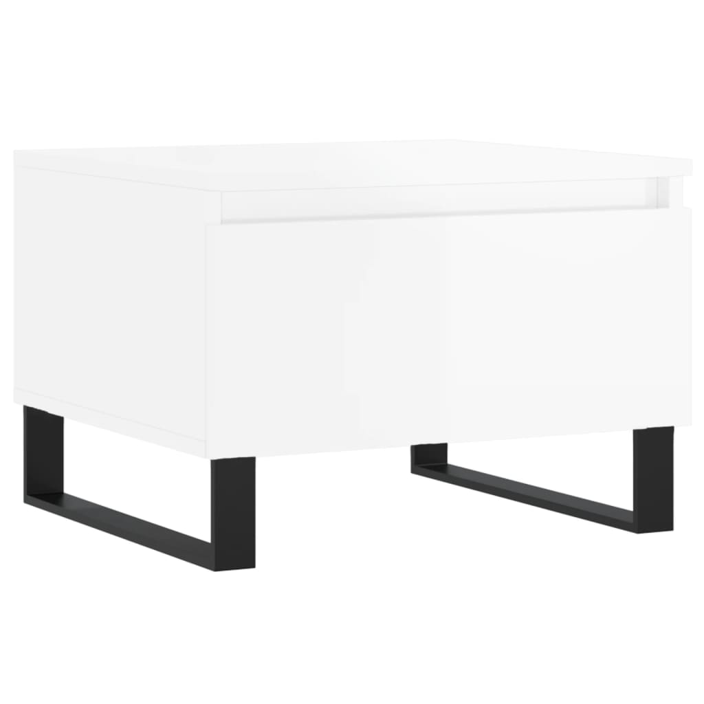 vidaXL Coffee Tables 2 pcs High Gloss White 50x46x35 cm Engineered Wood 5