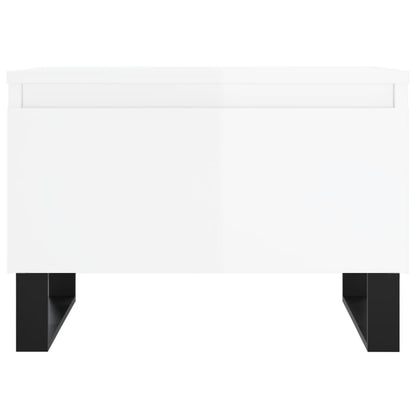 vidaXL Coffee Tables 2 pcs High Gloss White 50x46x35 cm Engineered Wood 6