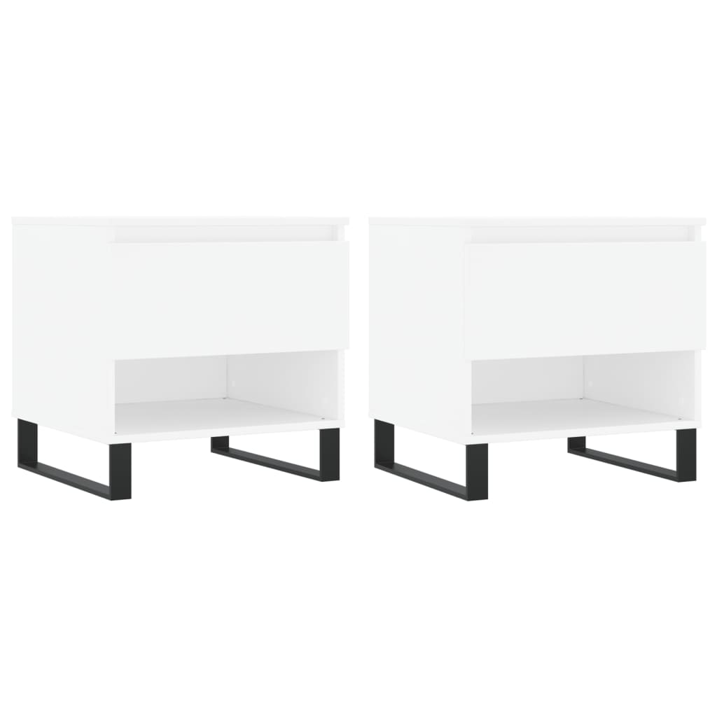 vidaXL Coffee Tables 2 pcs White 50x46x50 cm Engineered Wood 2