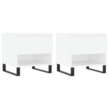 vidaXL Coffee Tables 2 pcs White 50x46x50 cm Engineered Wood 2