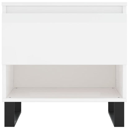 vidaXL Coffee Tables 2 pcs High Gloss White 50x46x50 cm Engineered Wood 6