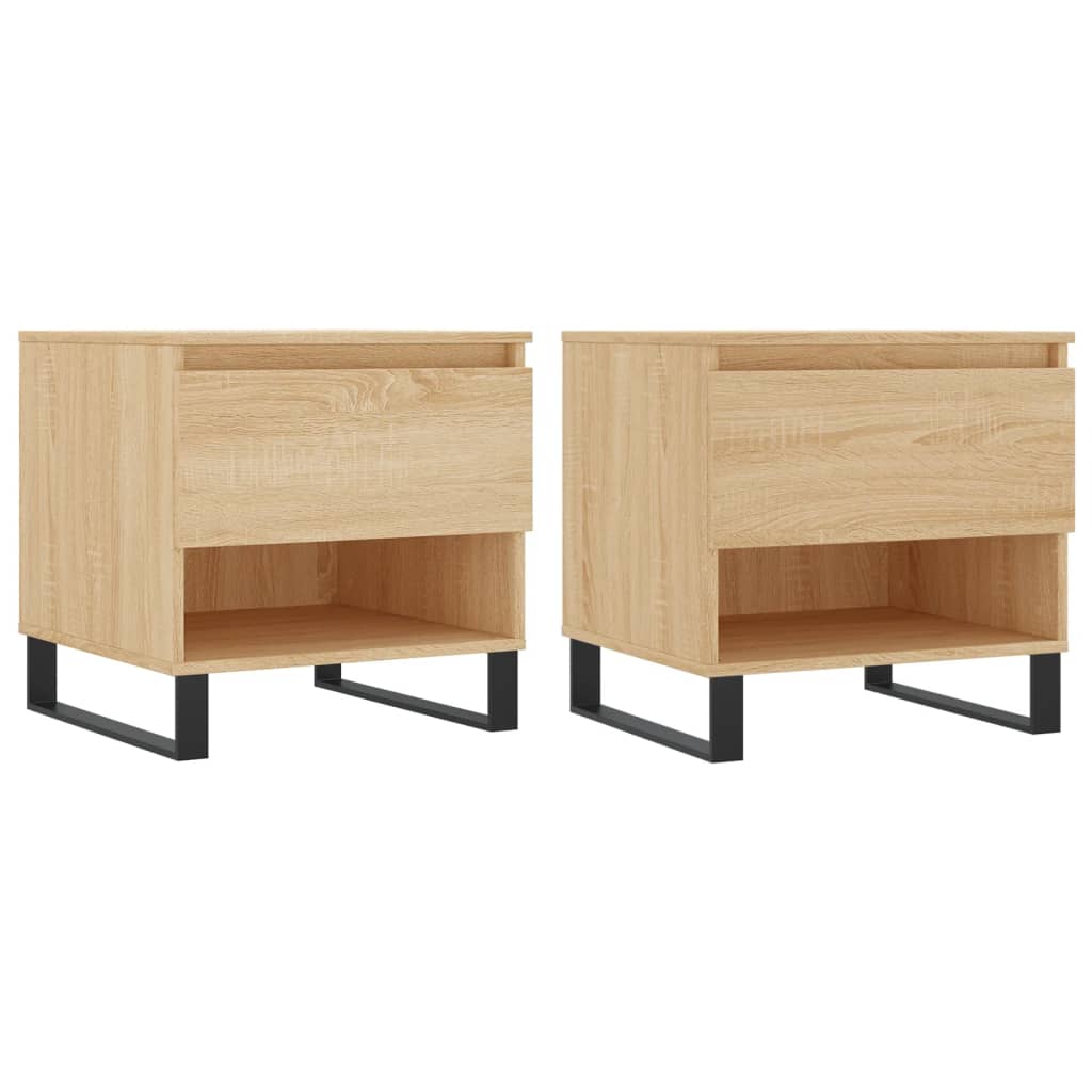vidaXL Coffee Tables 2 pcs Sonoma Oak 50x46x50 cm Engineered Wood 2