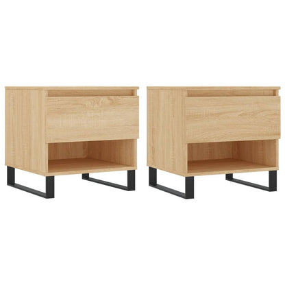 vidaXL Coffee Tables 2 pcs Sonoma Oak 50x46x50 cm Engineered Wood 2