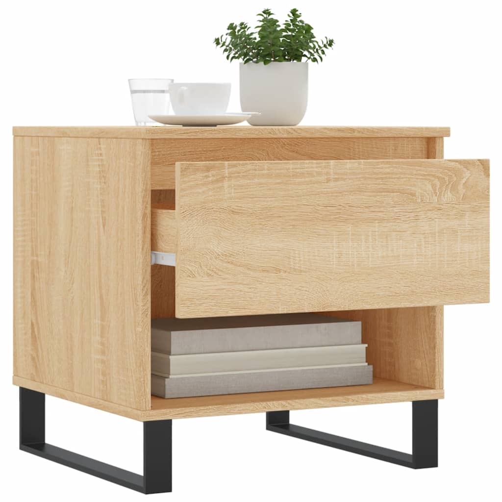 vidaXL Coffee Tables 2 pcs Sonoma Oak 50x46x50 cm Engineered Wood 4