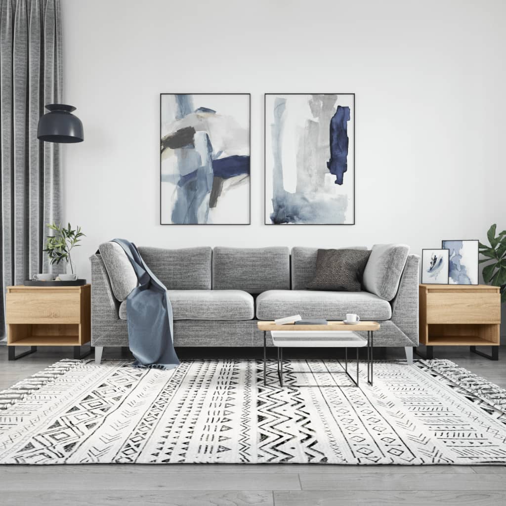 vidaXL Coffee Tables 2 pcs Sonoma Oak 50x46x50 cm Engineered Wood 1
