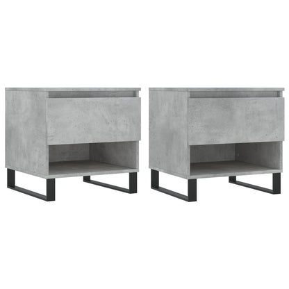 vidaXL Coffee Tables 2 pcs Concrete Grey 50x46x50 cm Engineered Wood 2
