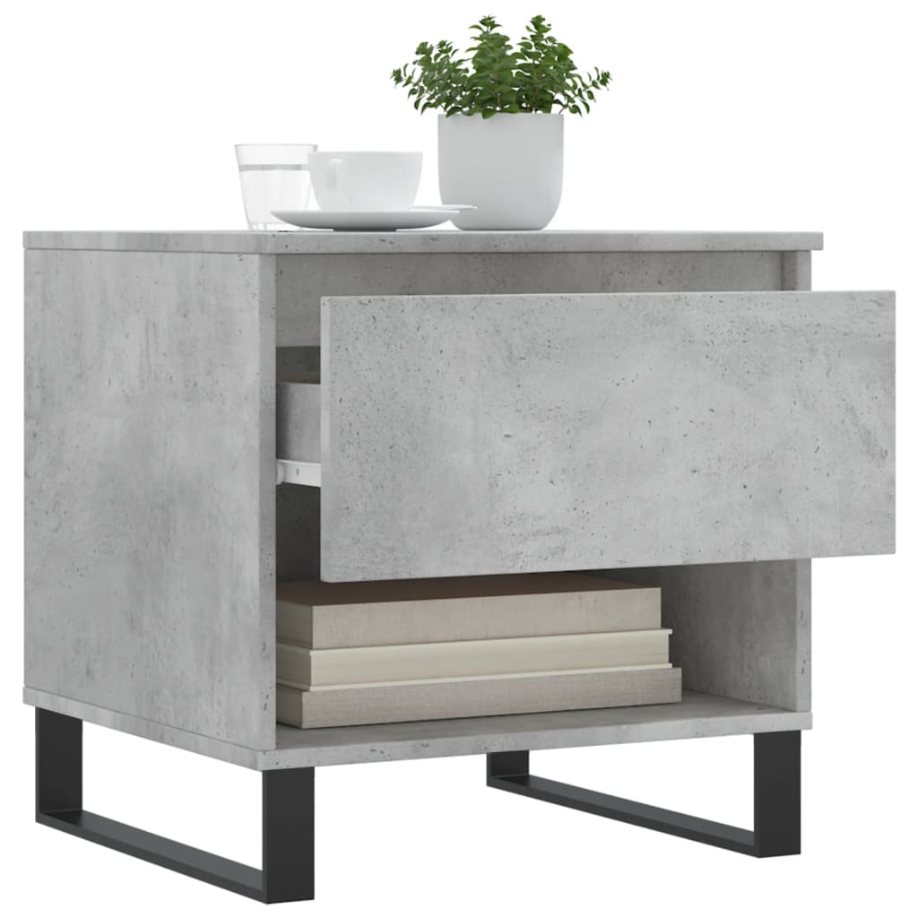 vidaXL Coffee Tables 2 pcs Concrete Grey 50x46x50 cm Engineered Wood 4