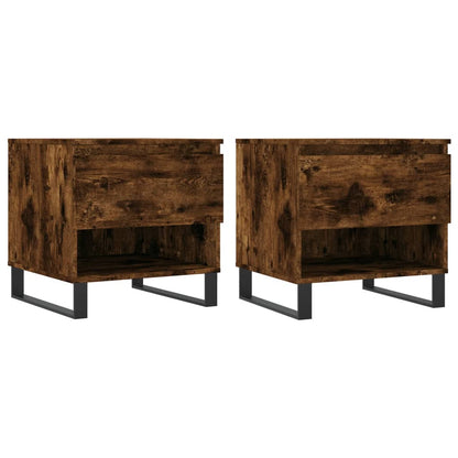 vidaXL Coffee Tables 2 pcs Smoked Oak 50x46x50 cm Engineered Wood 2