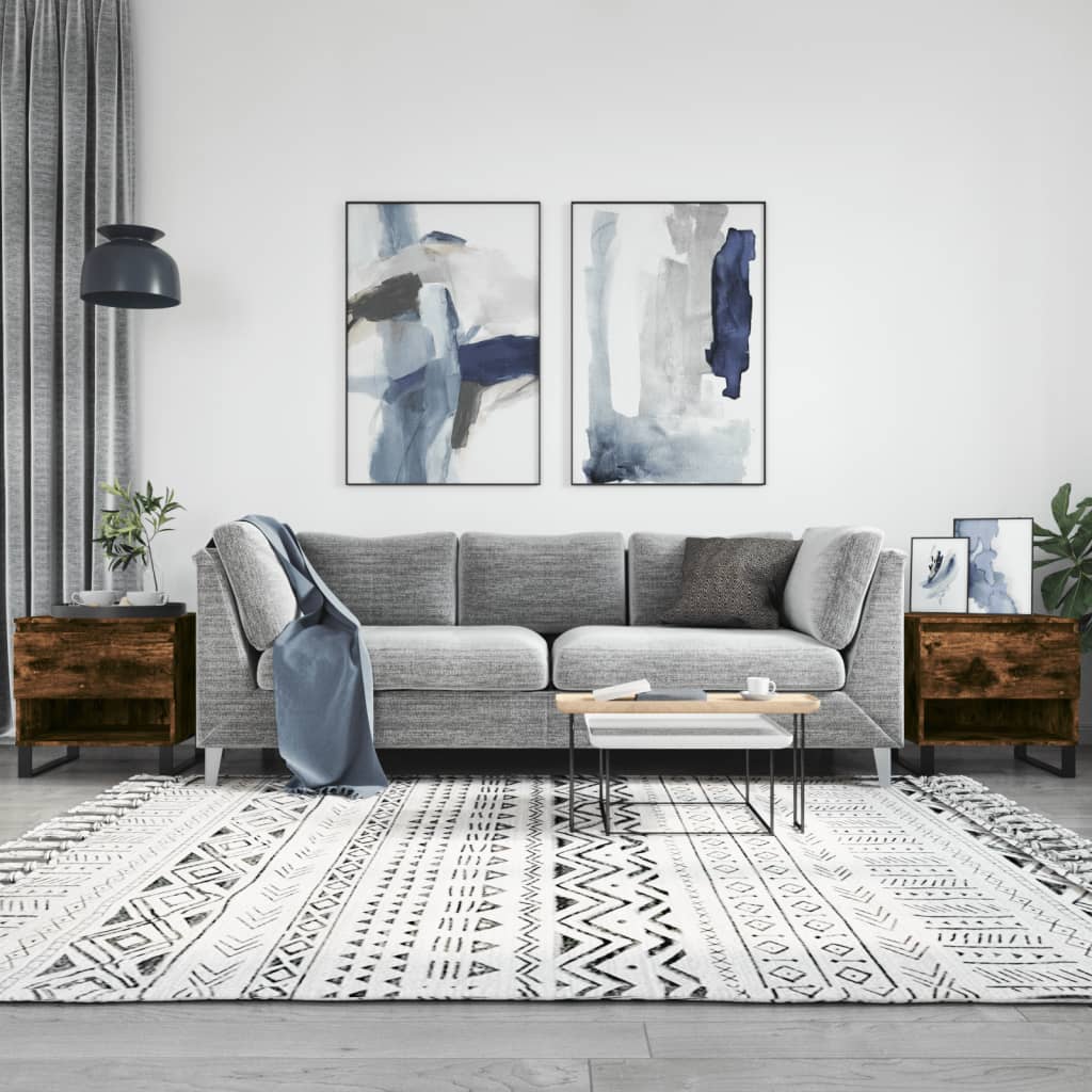 vidaXL Coffee Tables 2 pcs Smoked Oak 50x46x50 cm Engineered Wood 1