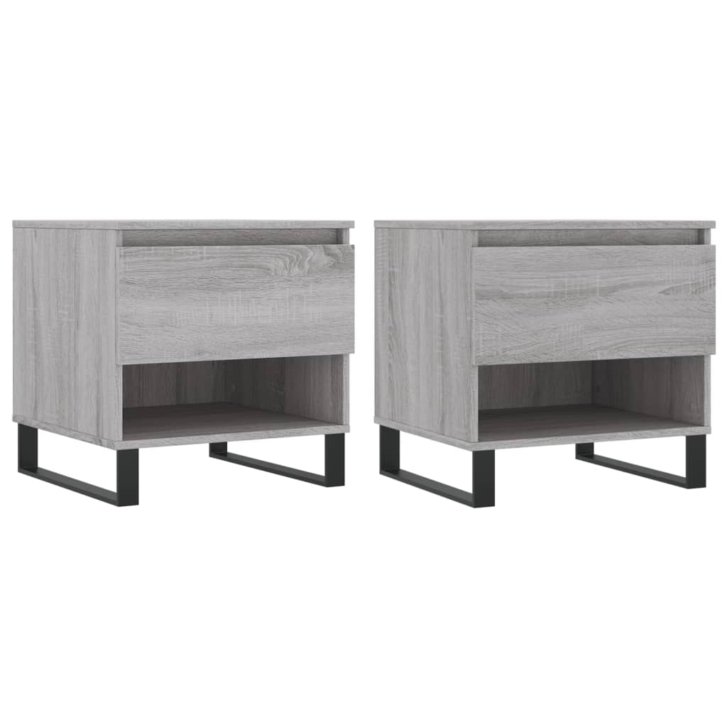 vidaXL Coffee Tables 2 pcs Grey Sonoma 50x46x50 cm Engineered Wood 2