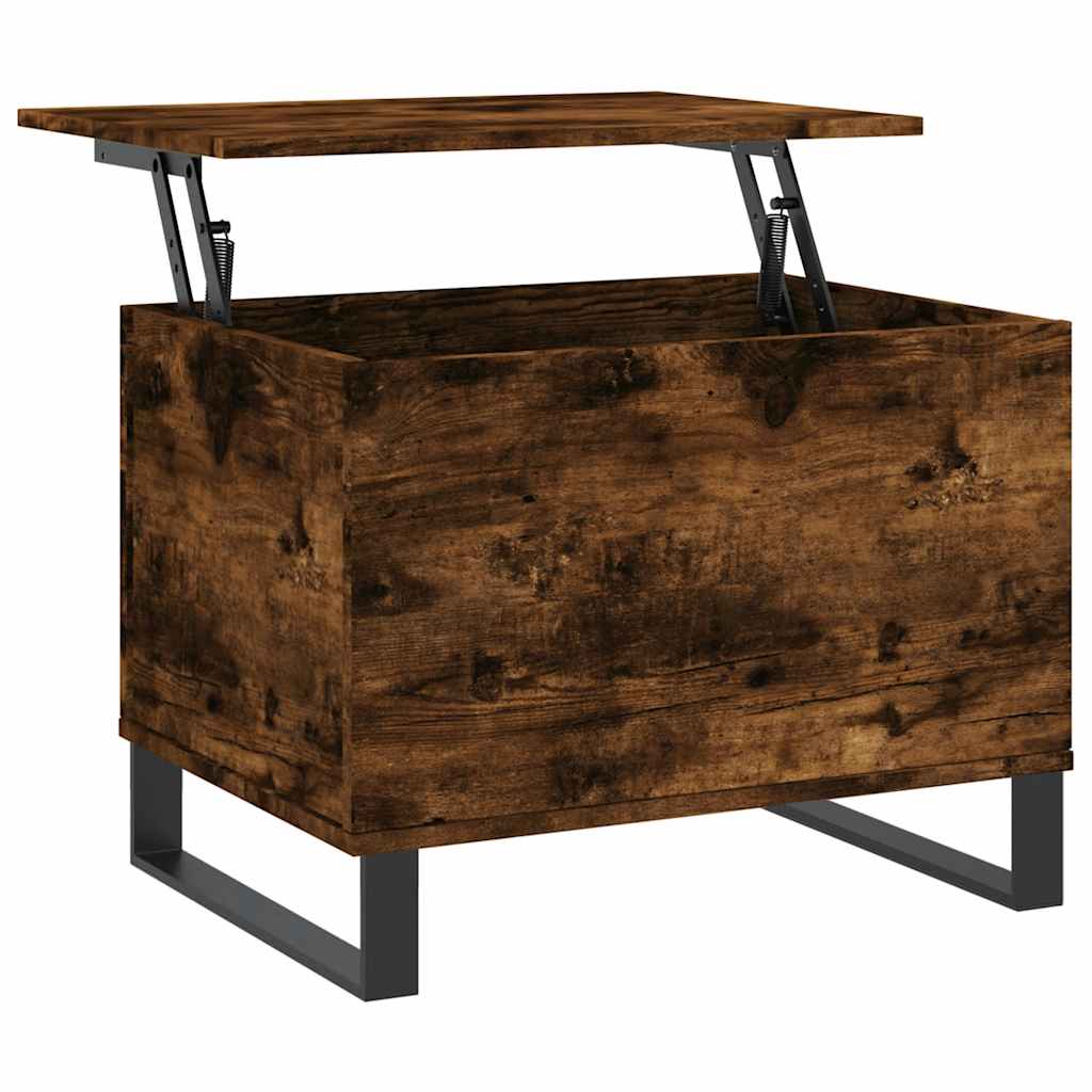 vidaXL Coffee Table Smoked Oak 60x44.5x45 cm Engineered Wood 2