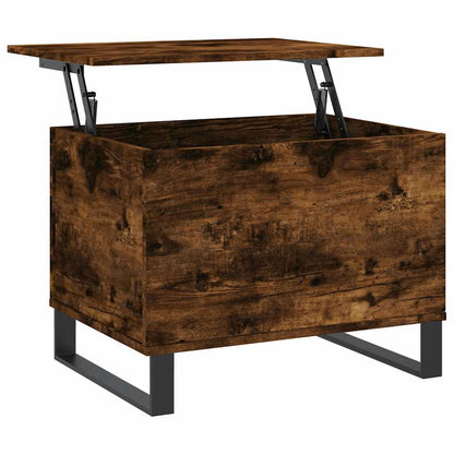 vidaXL Coffee Table Smoked Oak 60x44.5x45 cm Engineered Wood 2