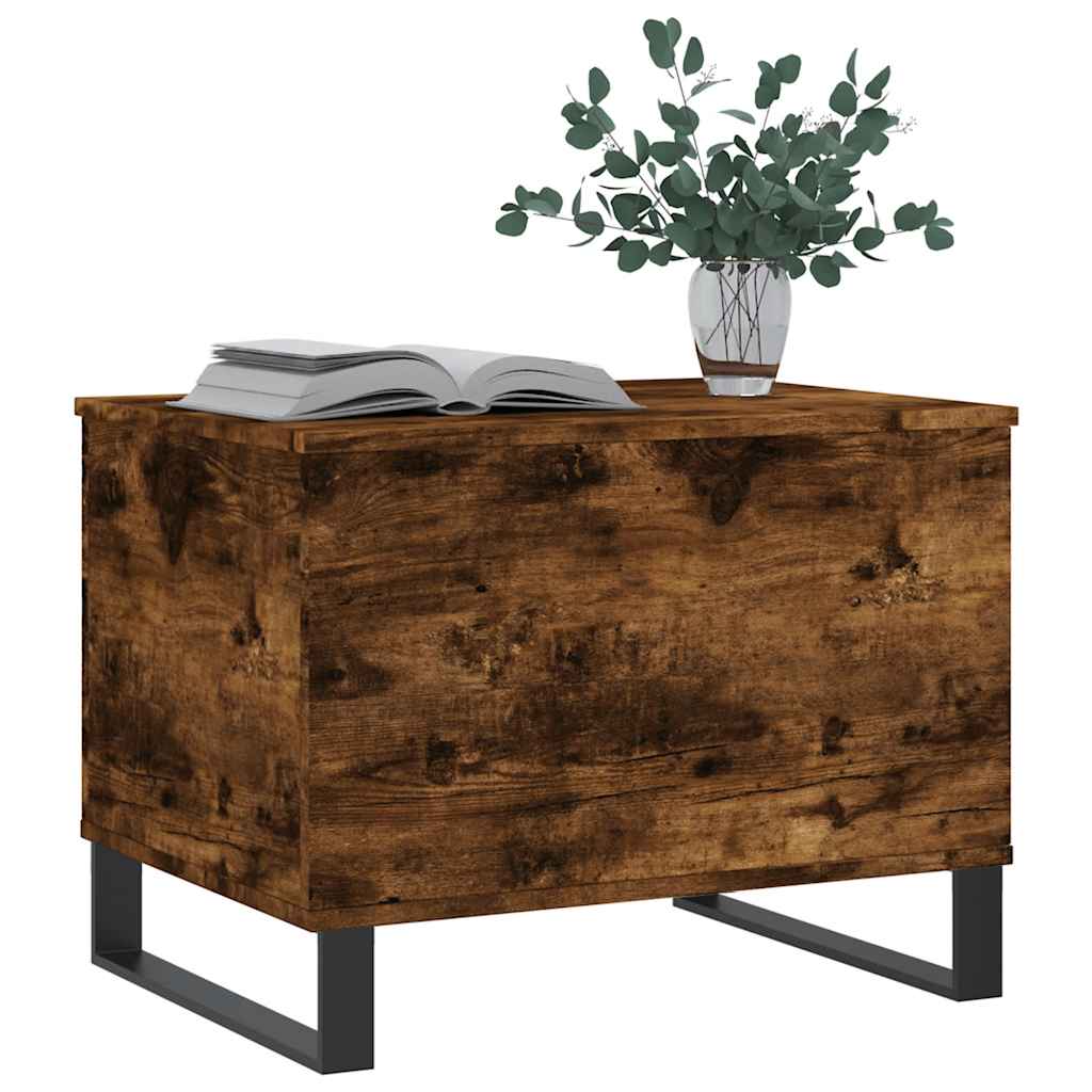 vidaXL Coffee Table Smoked Oak 60x44.5x45 cm Engineered Wood 4