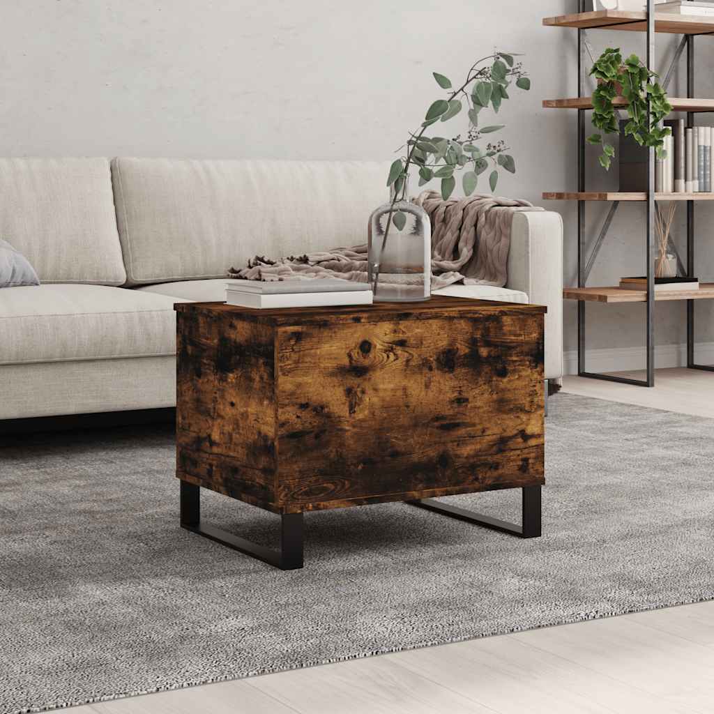 vidaXL Coffee Table Smoked Oak 60x44.5x45 cm Engineered Wood 1