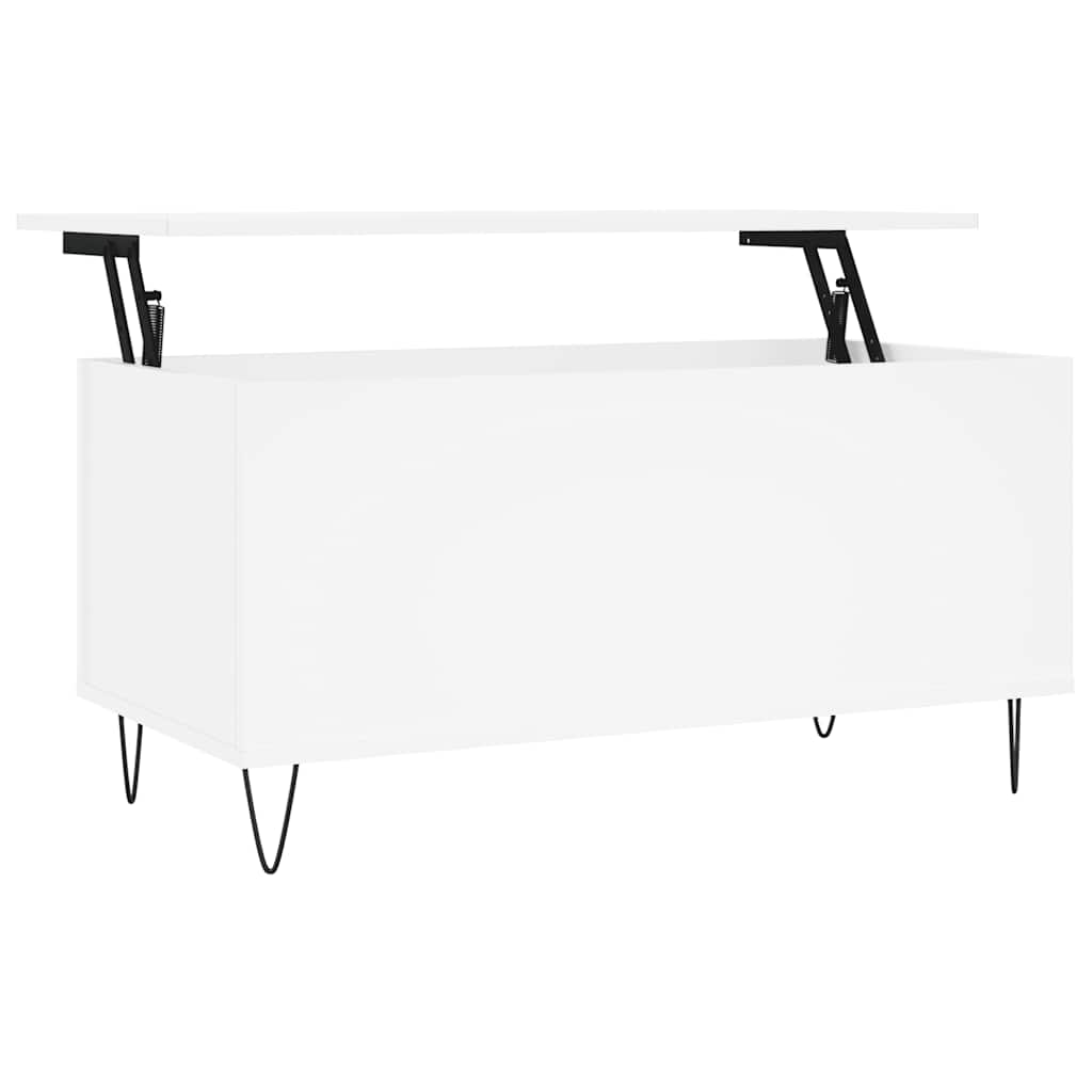 vidaXL Coffee Table White 90x44.5x45 cm Engineered Wood 2