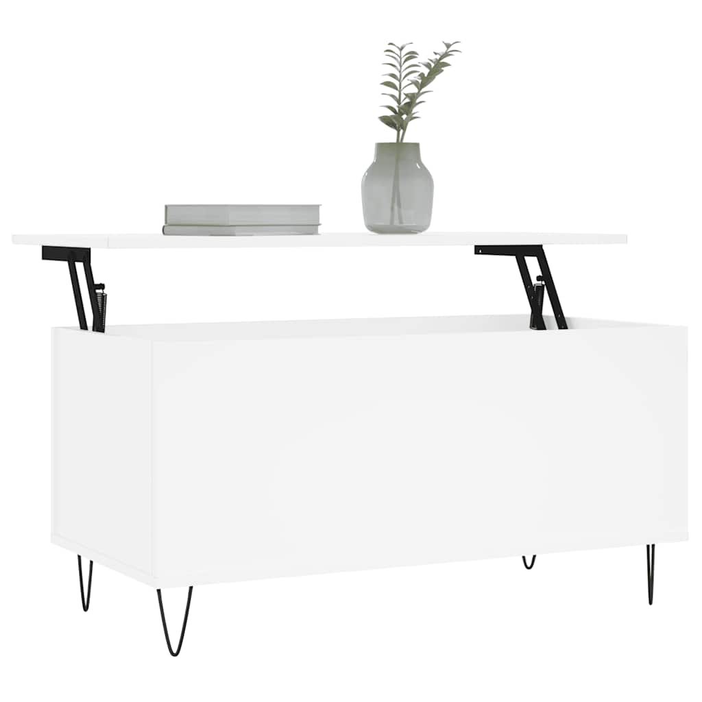 vidaXL Coffee Table White 90x44.5x45 cm Engineered Wood 3