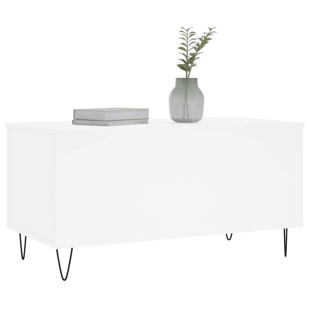 vidaXL Coffee Table White 90x44.5x45 cm Engineered Wood 4