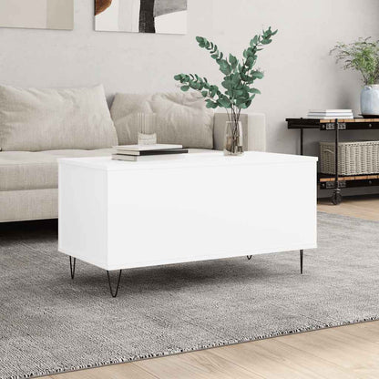 vidaXL Coffee Table White 90x44.5x45 cm Engineered Wood 1