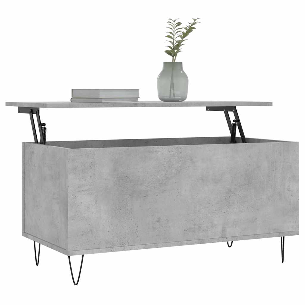 vidaXL Coffee Table Concrete Grey 90x44.5x45 cm Engineered Wood 3