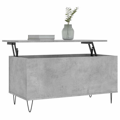 vidaXL Coffee Table Concrete Grey 90x44.5x45 cm Engineered Wood 3