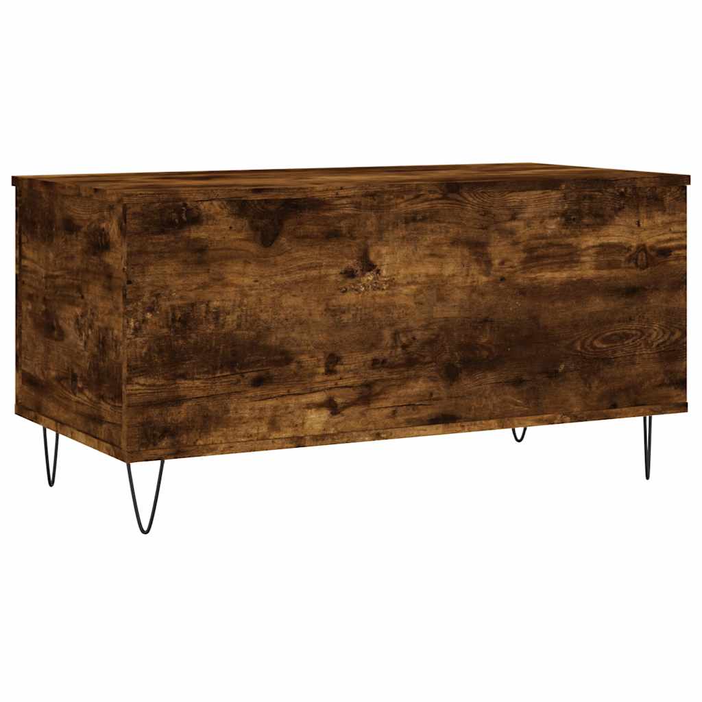 vidaXL Coffee Table Smoked Oak 90x44.5x45 cm Engineered Wood 5