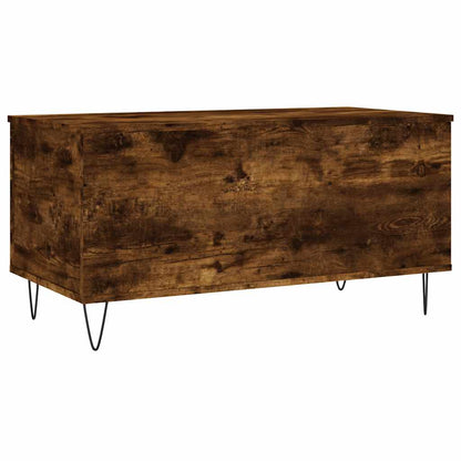 vidaXL Coffee Table Smoked Oak 90x44.5x45 cm Engineered Wood 5