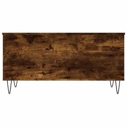 vidaXL Coffee Table Smoked Oak 90x44.5x45 cm Engineered Wood 6