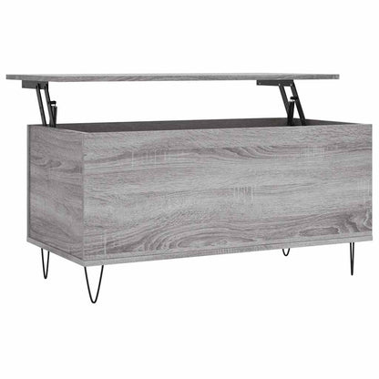 vidaXL Coffee Table Grey Sonoma 90x44.5x45 cm Engineered Wood 2