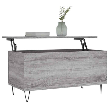 vidaXL Coffee Table Grey Sonoma 90x44.5x45 cm Engineered Wood 3