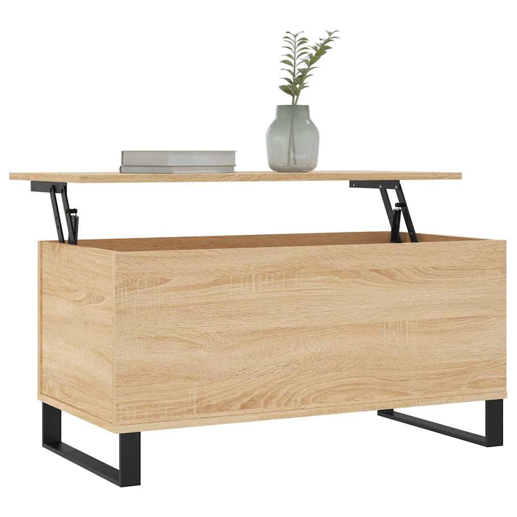 vidaXL Coffee Table Sonoma Oak 90x44.5x45 cm Engineered Wood 3