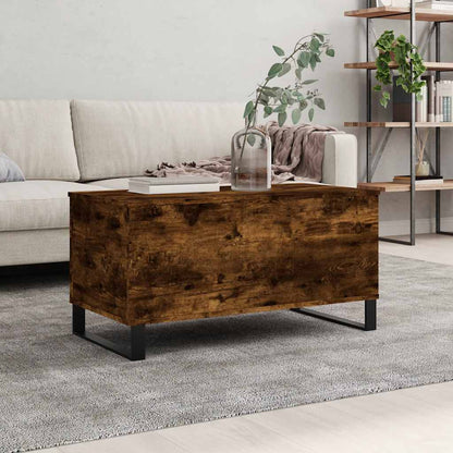 vidaXL Coffee Table Smoked Oak 90x44.5x45 cm Engineered Wood 1
