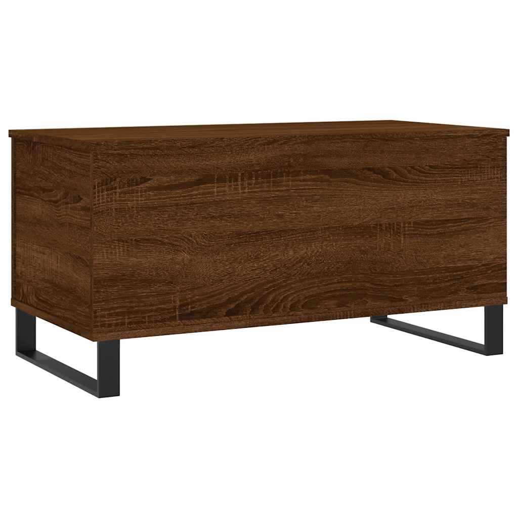 vidaXL Coffee Table Brown Oak 90x44.5x45 cm Engineered Wood 5