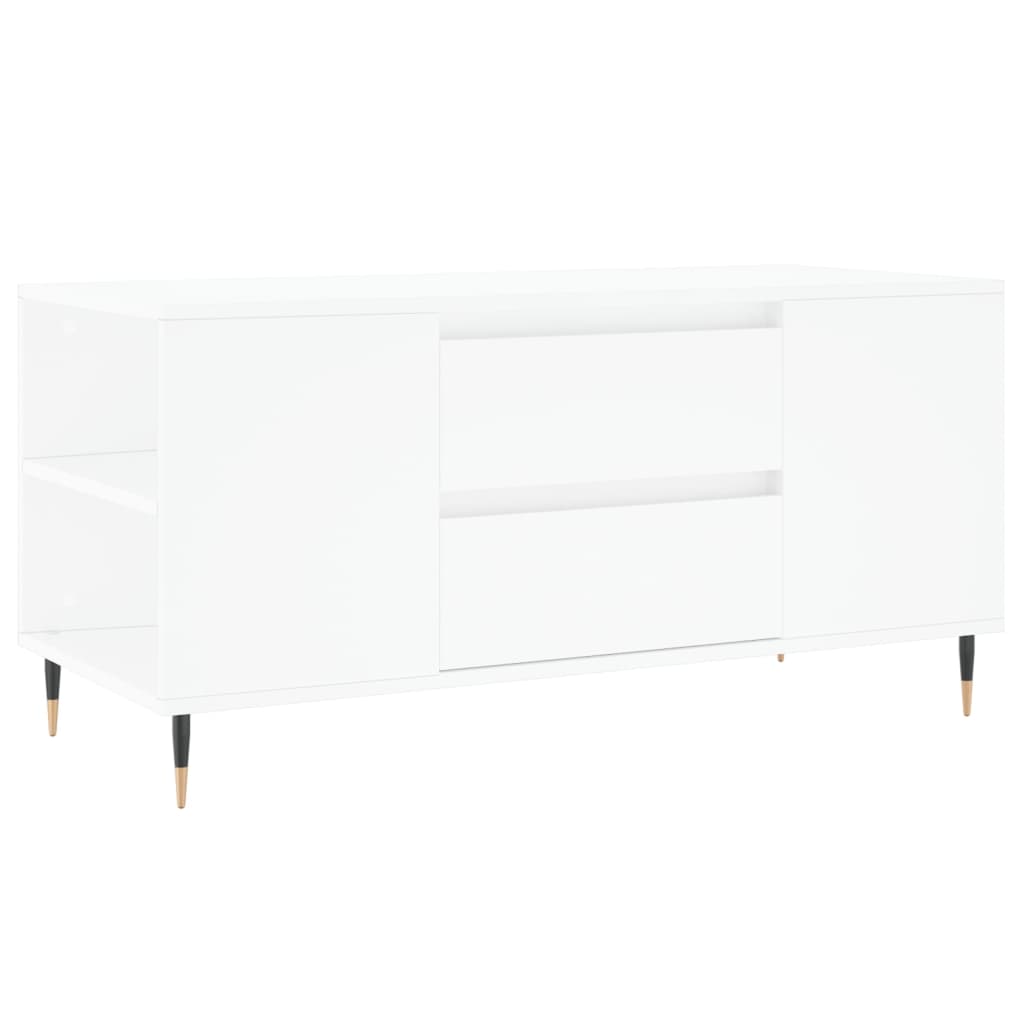 Coffee Table 102x44,5x50 cm Engineered Wood White