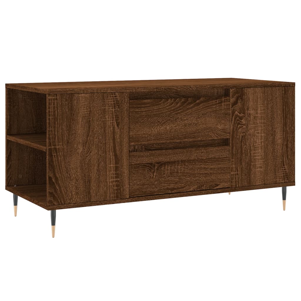 vidaXL Coffee Table Brown Oak 102x44.5x50 cm Engineered Wood 2