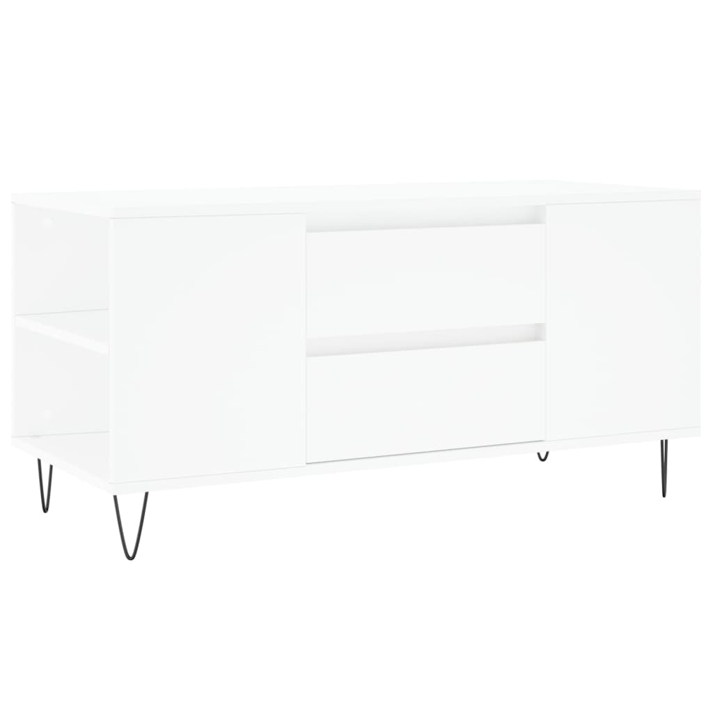 vidaXL Coffee Table White 102x44.5x50 cm Engineered Wood 2