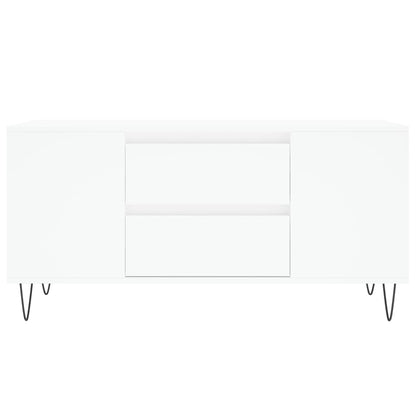 vidaXL Coffee Table White 102x44.5x50 cm Engineered Wood 5