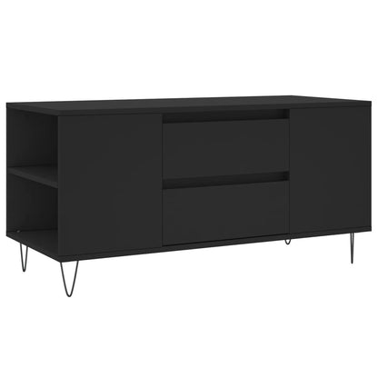 vidaXL Coffee Table Black 102x44.5x50 cm Engineered Wood 2