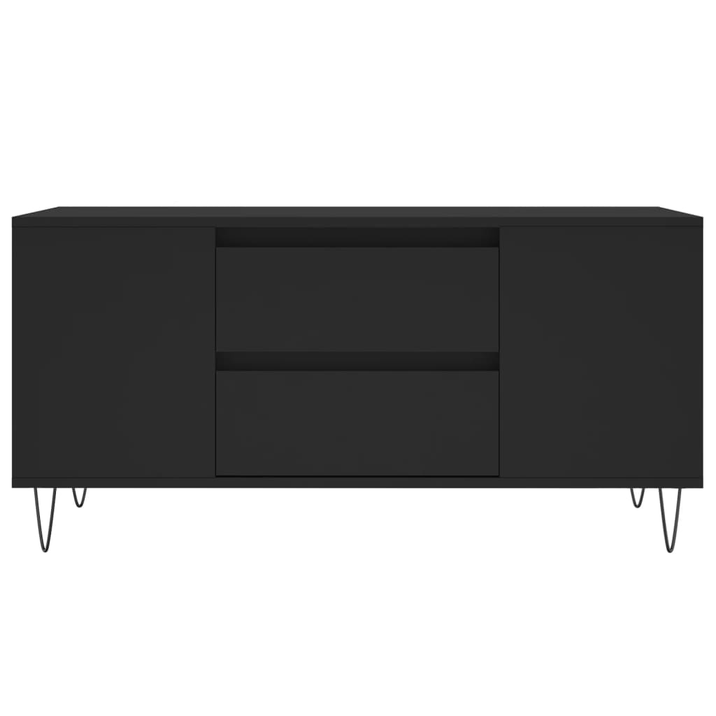vidaXL Coffee Table Black 102x44.5x50 cm Engineered Wood 5