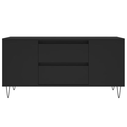 vidaXL Coffee Table Black 102x44.5x50 cm Engineered Wood 5