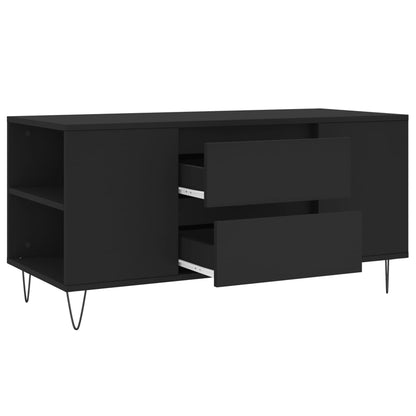 vidaXL Coffee Table Black 102x44.5x50 cm Engineered Wood 6