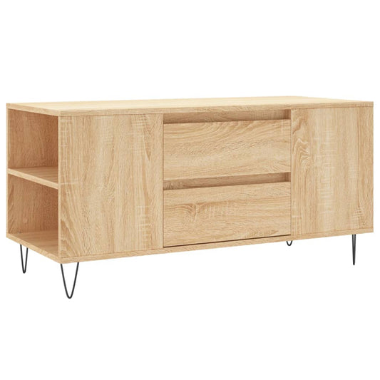 vidaXL Coffee Table Sonoma Oak 102x44,5x50 cm Engineered Wood 2