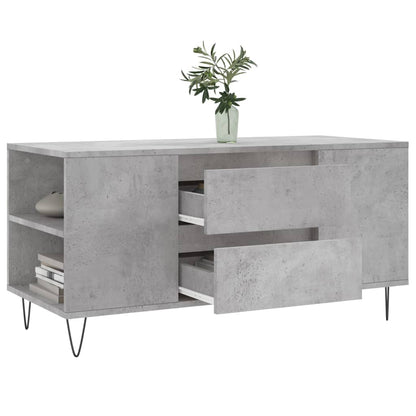 vidaXL Coffee Table Concrete Grey 102x44.5x50 cm Engineered Wood 4