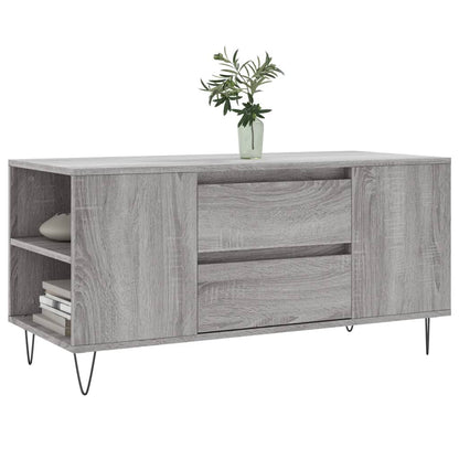 vidaXL Coffee Table Grey Sonoma 102x44.5x50 cm Engineered Wood 3