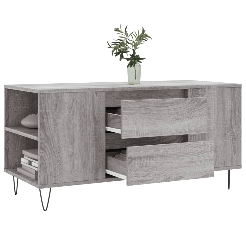 vidaXL Coffee Table Grey Sonoma 102x44.5x50 cm Engineered Wood 4